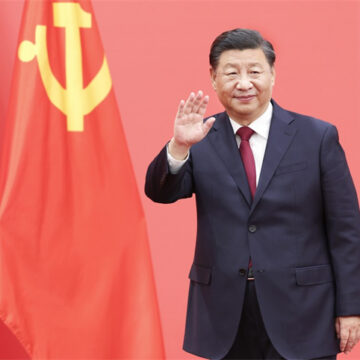Chinese President Xi Jinping at the Great Hall of the People in Beijing, Oct 23, 2022. [Photo/Xinhua]