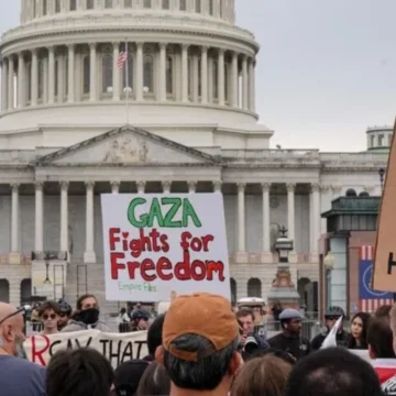 Hundreds Rally Outside US Capitol to Demand Arms Embargo Against Israel